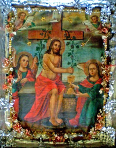 Ікона «Христос Виноградар», невідомий майстер ХІХ ст.; полотно, олія